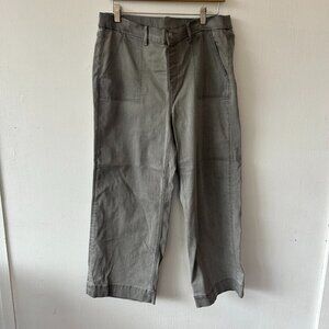 d&co Pull on Jeans Womens 16 Gray pockets Wide Leg Ankle Pants